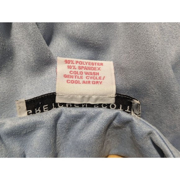 Gretchen Scott long sleeve blue faux suede waterfall open cardigan S - Picture 5 of 7